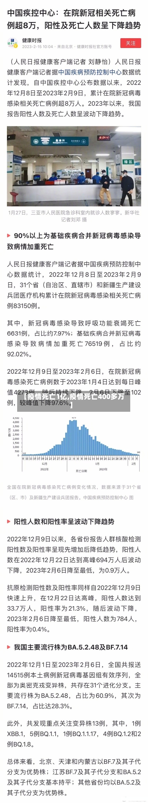 【疫情死亡1亿,疫情死亡400多万】-第2张图片