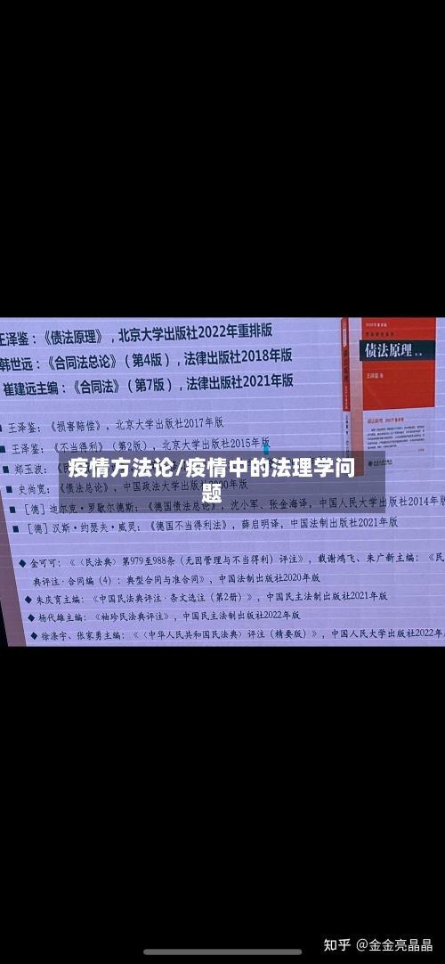 疫情方法论/疫情中的法理学问题