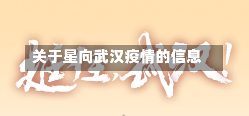 关于星向武汉疫情的信息