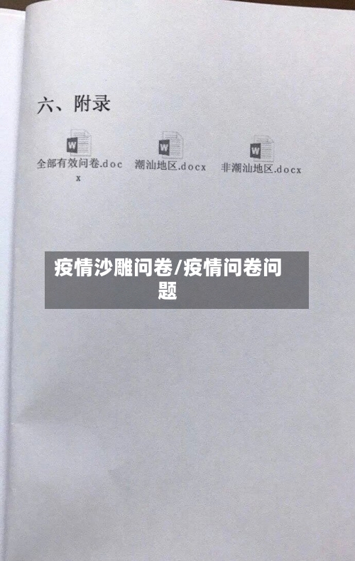 疫情沙雕问卷/疫情问卷问题