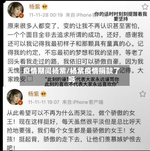 疫情期间杨紫/杨紫疫情捐款了吗