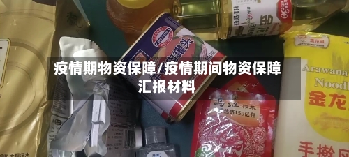 疫情期物资保障/疫情期间物资保障汇报材料-第2张图片