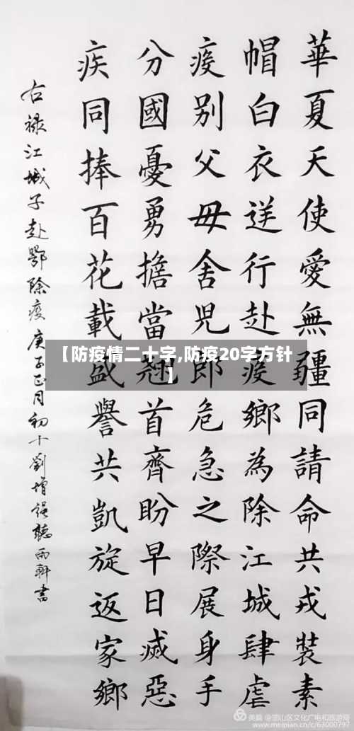 【防疫情二十字,防疫20字方针】-第3张图片