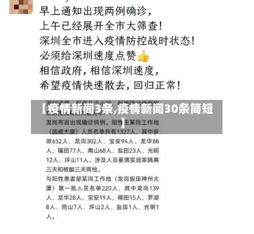 【疫情新闻3条,疫情新闻30条简短】-第3张图片
