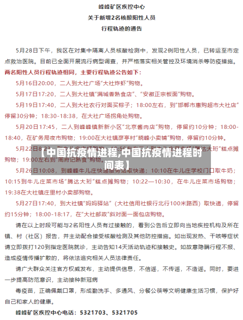 【中国抗疫情进程,中国抗疫情进程时间表】