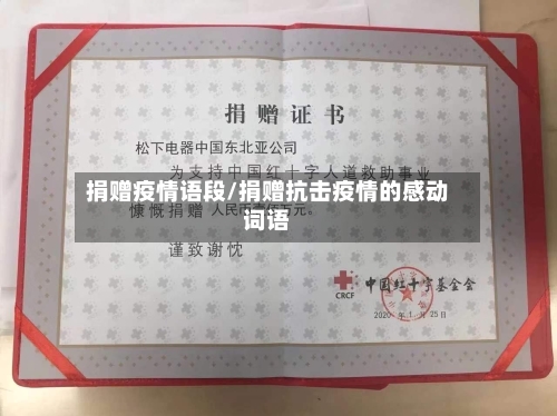 捐赠疫情语段/捐赠抗击疫情的感动词语