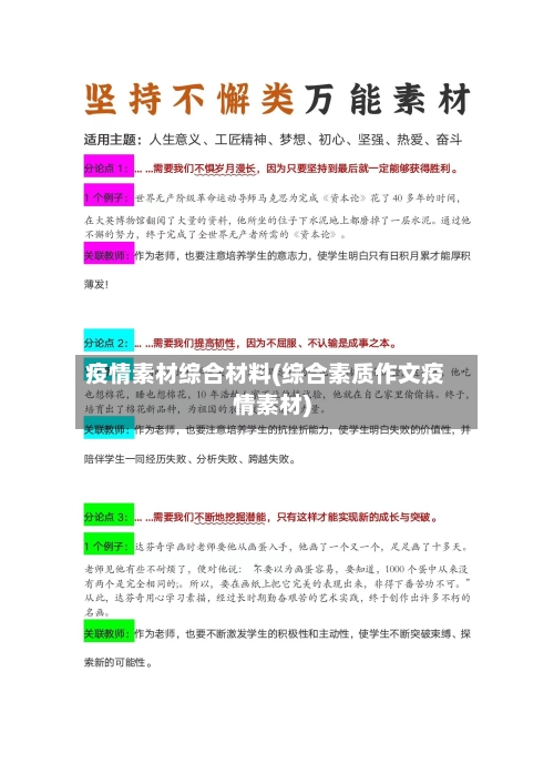 疫情素材综合材料(综合素质作文疫情素材)