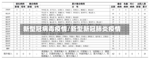 新型冠病毒疫情/新型新冠肺炎疫情-第3张图片