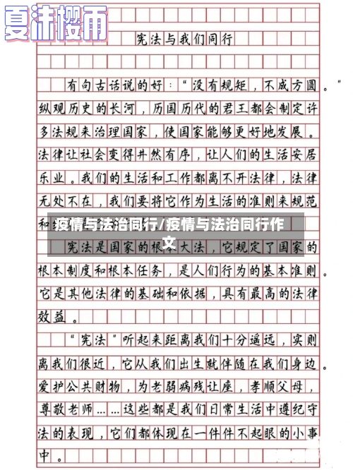 疫情与法治同行/疫情与法治同行作文