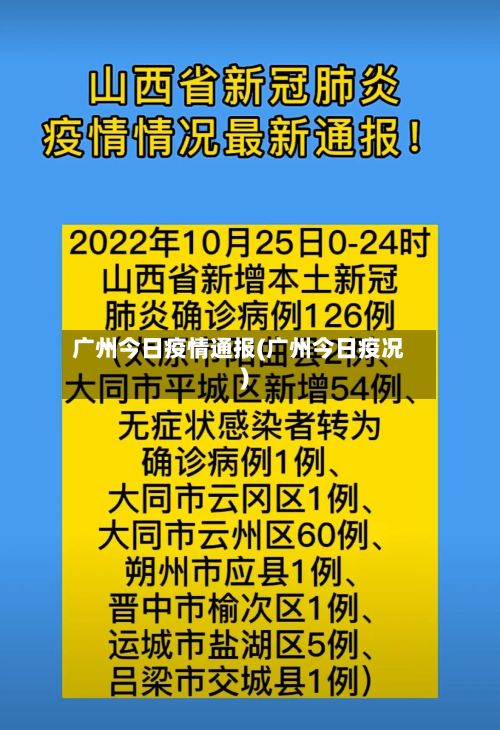广州今日疫情通报(广州今日疫况)
