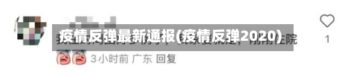 疫情反弹最新通报(疫情反弹2020)-第2张图片