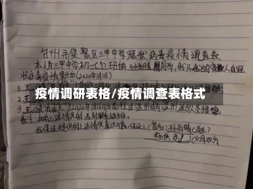 疫情调研表格/疫情调查表格式