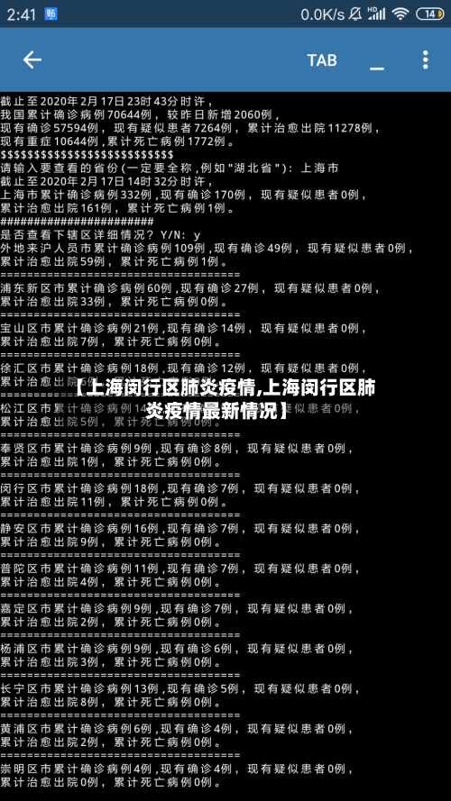 【上海闵行区肺炎疫情,上海闵行区肺炎疫情最新情况】-第2张图片