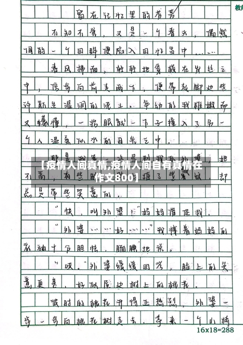 【疫情人间真情,疫情人间自有真情在作文800】-第2张图片