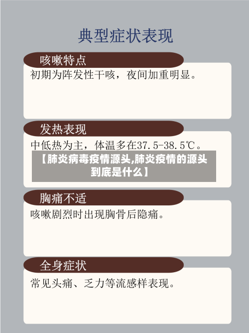 【肺炎病毒疫情源头,肺炎疫情的源头到底是什么】