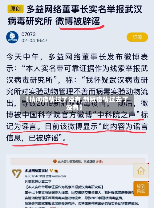 【请问疫情过了没有,新冠疫情过去了没有】-第3张图片