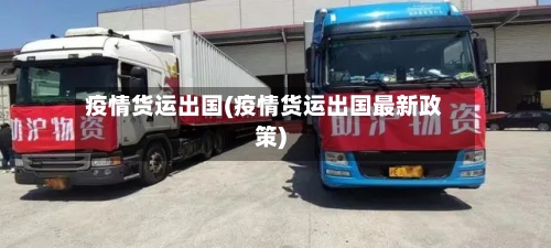 疫情货运出国(疫情货运出国最新政策)-第3张图片