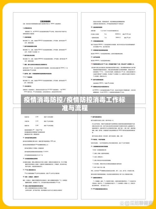 疫情消毒防控/疫情防控消毒工作标准与流程-第2张图片