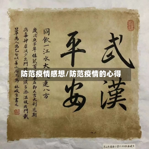 防范疫情感想/防范疫情的心得-第2张图片