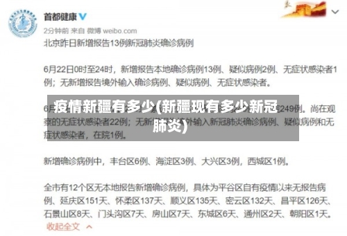 疫情新疆有多少(新疆现有多少新冠肺炎)-第2张图片