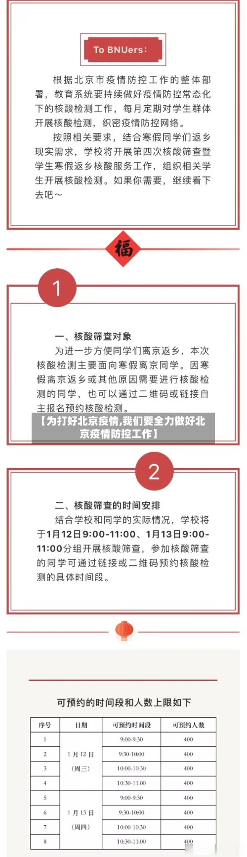 【为打好北京疫情,我们要全力做好北京疫情防控工作】