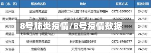 8号肺炎疫情/8号疫情数据