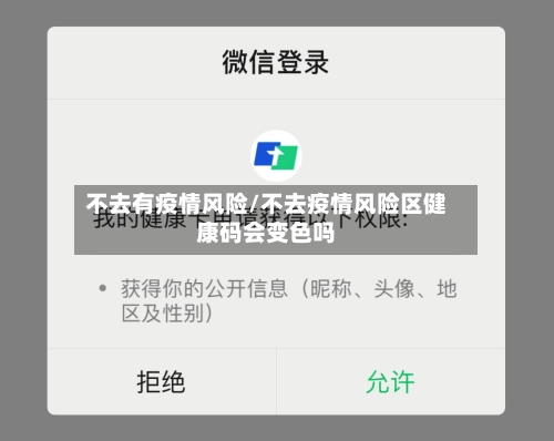 不去有疫情风险/不去疫情风险区健康码会变色吗