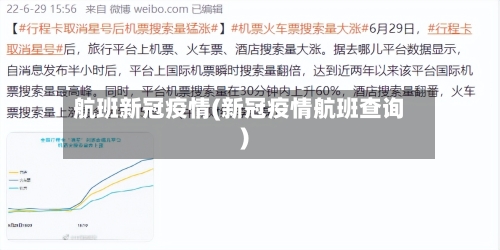 航班新冠疫情(新冠疫情航班查询)