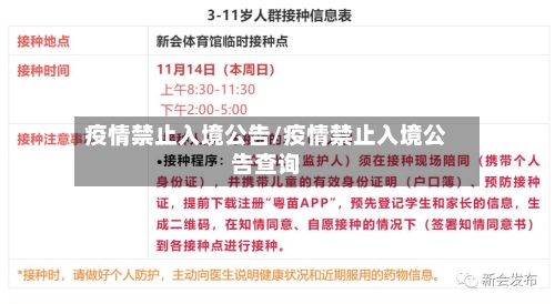 疫情禁止入境公告/疫情禁止入境公告查询